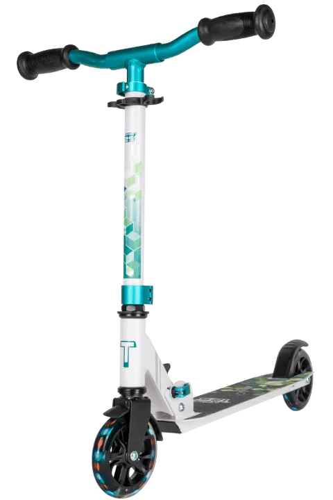 Самокат Tech Team Comfort 125R Белый/Бирюзовый